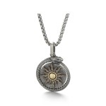 Celestial Ouroboros | Sun Moon Stars  925 Silver Pendant